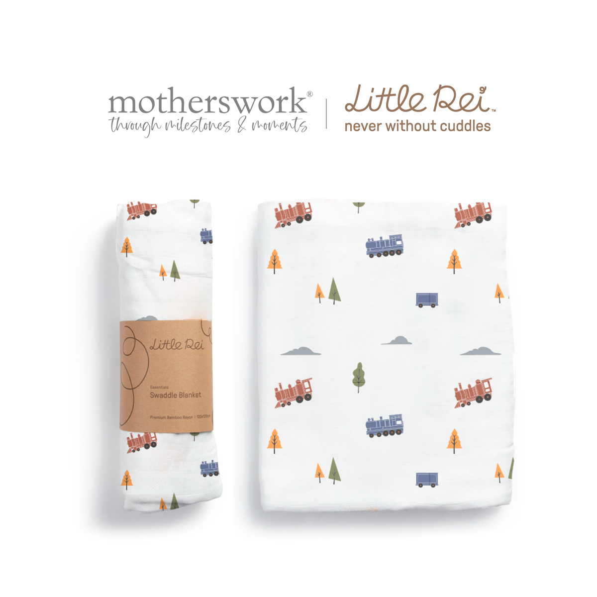 Bamboo Muslin Swaddle 120x120 cm (1 pc)