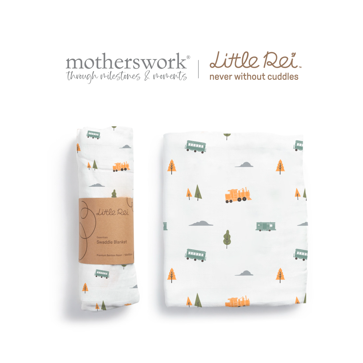 Bamboo Muslin Swaddle 120x120 cm (1 pc)