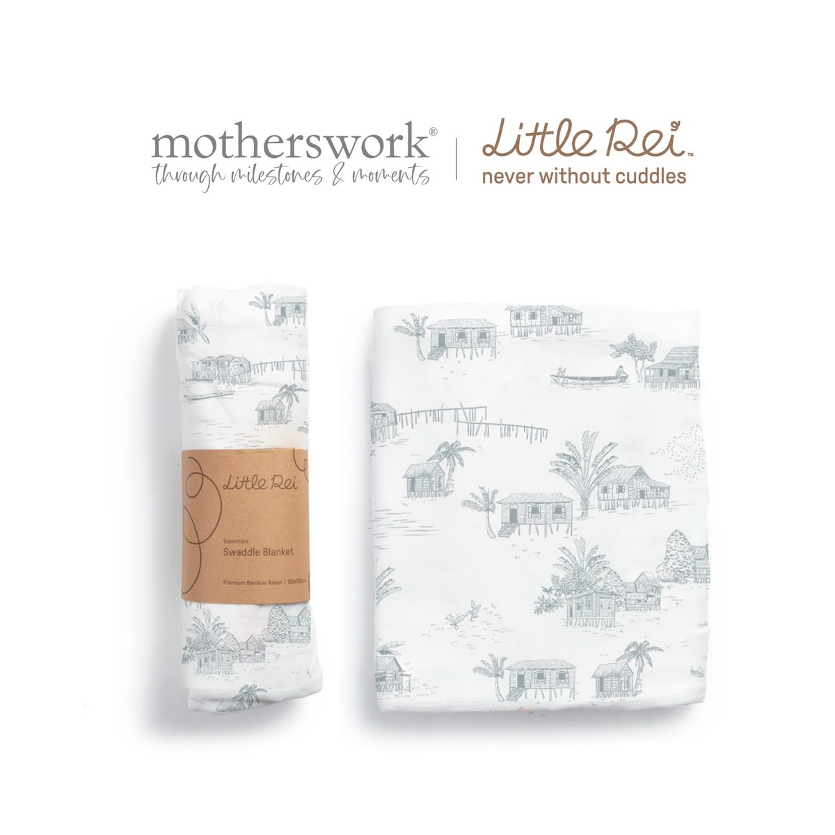 Bamboo Muslin Swaddle 120x120 cm (1 pc)