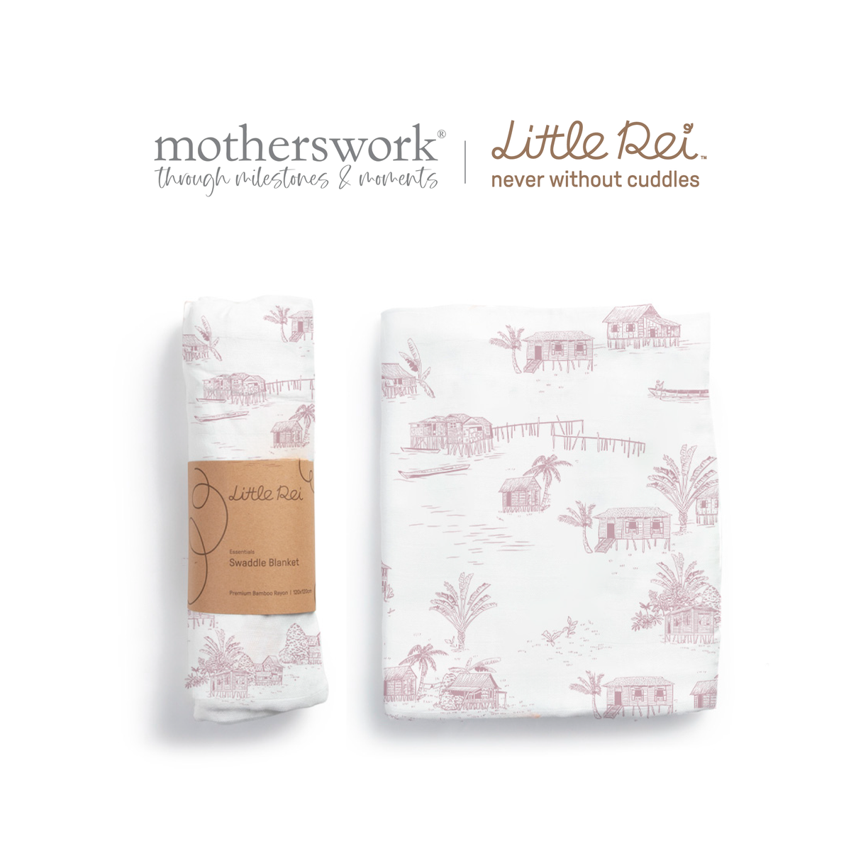 Bamboo Muslin Swaddle 120x120 cm (1 pc)